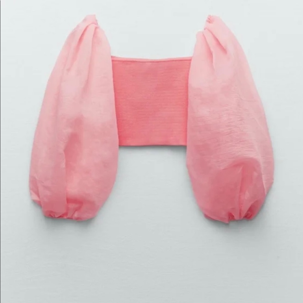 SOLD!!! Zara COMBINATION ORGANZA
KNIT TOP CROP
